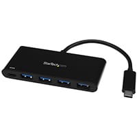 StarTech.com 4 Port USB C Hub with 4 USB Type-A Ports (USB 3.0 SuperSpeed 5Gbps) - 60W Power Delivery Passthrough Charging - USB 3.1 Gen 1/USB 3.2 Gen 1 Laptop Hub Adapter - MacBook, Dell, USB 3.2 Gen 1 (3.1 Gen 1) Type-C, USB 3.2 Gen 1 (3.1 Gen 1) Type-A
