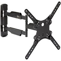 StarTech.com Full Motion TV Wall Mount - 32-55 inch (77lb/35kg) VESA Displays - Low Profile Universal Flat Screen TV Wall Mount - Heavy Duty Adjustable Tilt/Swivel Articulating Arm Bracket, 100 x 100 mm, 400 x 400 mm, -12 - 2°, -90 - 90°, Steel, Black