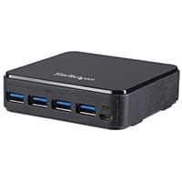 StarTech.com 4X4 USB 3.0 Peripheral Sharing Switch, 5 Gbit/s, Micro-USB Type-B, Black, Plastic, CE, FCC, REACH, 0 - 40 °C