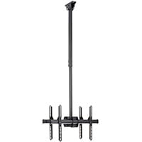 StarTech.com Dual TV Ceiling Mount - Back-to-Back Heavy Duty Hanging Dual Screen Mount with Adjustable Telescopic 3.5' to 5' Pole - Tilt/Swivel/Rotate - VESA Bracket for 32Inch-75 Inches Displays, 90 kg, 81.3 cm (32 Inches), 190.5 cm (75 Inches), 200 x 20