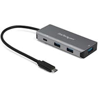 StarTech.com 4 Port USB C Hub (10Gbps) to 3x USB-A & 1x USB-C - 100W Power Delivery Passthrough Charging - Portable USB 3.1 Gen 2/USB 3.2 Gen 2 Type C Laptop Adapter - Works w/ TB3, USB 3.2 Gen 2 (3.1 Gen 2) Type-C, USB 3.2 Gen 2 (3.1 Gen 2) Type-A, USB 3
