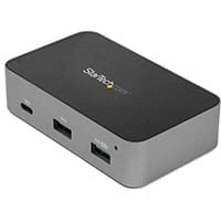 StarTech.com 4-Port USB-C Hub 10 Gbps - 3x USB-A & 1x USB-C - Powered, USB 3.2 Gen 2 (3.1 Gen 2) Type-C, USB 3.2 Gen 2 (3.1 Gen 2) Type-A, USB 3.2 Gen 2 (3.1 Gen 2) Type-C, 10000 Mbit/s, Black, Grey, Aluminium, Plastic, Link, Power
