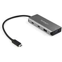 StarTech.com 4 Port USB C Hub w/ 2x USB A & 2x USB C - SuperSpeed 10Gbps USB Type-C 3.1/3.2 Gen 2 Hub - USB Bus Powered - Portable USB-C to USB Adapter Hub - Aluminum - 9.8 Inches (25cm) Cable, USB 3.2 Gen 2 (3.1 Gen 2) Type-C, USB 3.2 Gen 2 (3.1 Gen 2) T