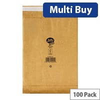 Jiffy - Padded Envelopes - Gold - Size 4 225x343mm - Pack of 100