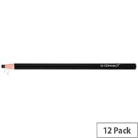 Q-Connect Chinagraph Pencil Black Pack of 12