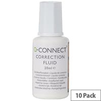 Q-Connect Correction Fluid 20ml Pack 10