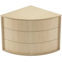 Jemini Modular Reception Desk Corner Base Unit Maple RADIUSKOSEMMA