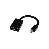 StarTech 6in Mini DisplayPort to DisplayPort Video Cable Adapter M/F Mini DisplayPort Male Digital Audio/Video DisplayPort Female Digital Audio/Video 6 Black