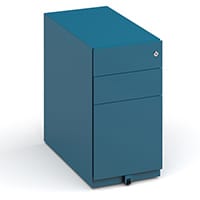 Bisley Slimline Steel Pedestal 300mm Wide - Blue