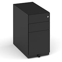 Bisley Slimline Steel Pedestal 300mm Wide - Black