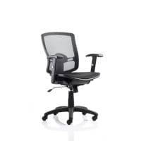 Palma Task Operator Office Chair Black Mesh Back Black With Arms