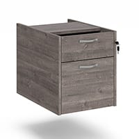 Maestro 25 2 Drawer Fixed Pedestal - Grey Oak