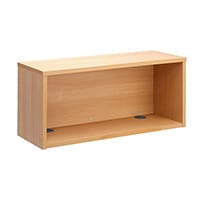 Denver Modular Reception Desk Straight Top Hutch Unit 800x350mm - Beech