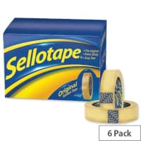 Sellotape Original Golden Tape Small 24mm x 33m Pack 6