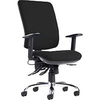 Senza Ergo 24Hr Ergonomic Asynchro Task Chair - Black