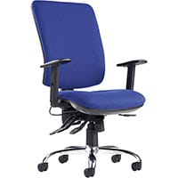 Senza Ergo 24Hr Ergonomic Asynchro Task Chair - Blue