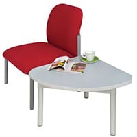 Enviro Quadrant Coffee Table Silver Anodised Frame Grey Top Light Grey Edge
