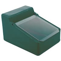 Table Top Storage And Dispense Container With Clear Flap Green