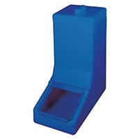 Table Top Storage And Dispense Container Complete With Top Lid And Flap. Fill From The Top Blue