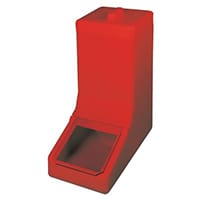 Table Top Storage And Dispense Container Complete With Top Lid And Flap. Fill From The Top Red