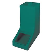 Table Top Storage And Dispense Container Complete With Top Lid And Flap. Fill From The Top Green