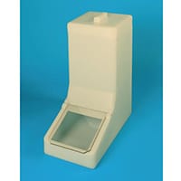 Table Top Storage And Dispense Container Complete With Top Lid And Flap. Fill From The Top Yellow