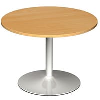 1000 Dia Circular Trumpet Base Boardroom Table 25mm Top Beech