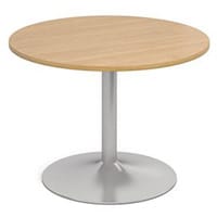 1000 Dia Circular Trumpet Base Boardroom Table 25mm Top L/Oak