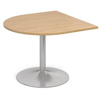 D-End Trumpet Base Boardroom Table 25mm Top L/Oak
