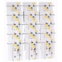 Twinco Wall Mounted A4 Literature Holder 15 Compartments Silver