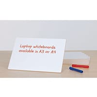 Small Hand-held Laptop Whiteboard A4 Pack of 6