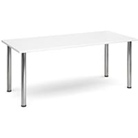 Rectangular Chrome Leg Flexi-Table White H:725 W:1800 D:800