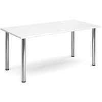 Rectangular Chrome Leg Flexi-Table White H:725 W:1600 D:800