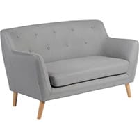 SKANDI 2 Seater Grey Fabric Upholstered Sofa