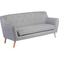 SKANDI 3 Seater Grey Fabric Upholstered Sofa