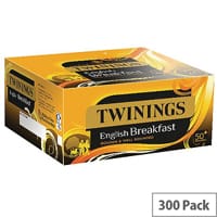 Twinings English Breakfast Individually Envelope Wrapped Tea Bags Pack of 50 x 6 F09583