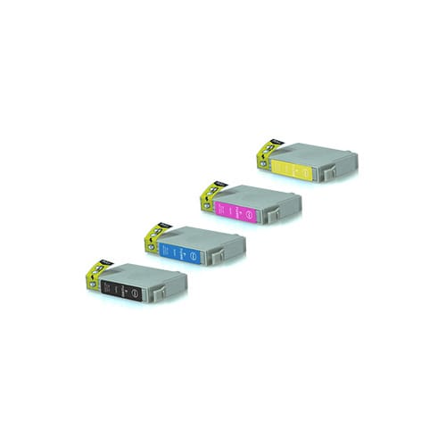 Epson T0715 C13T07154010 Compatible Ink Cartridge Multipack (Black, Cyan, Magenta, Yellow) - Standard Yield, 420 Pages Each - Cost-Effective Ink Set - Epson Cheetah