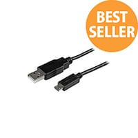 StarTech 3m 10 ft Long Micro-USB Charge and Sync Cable M/M USB 2.0 A to Micro USB 24 AWG USBAUB3MBK
