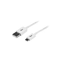 StarTech 1m White Micro USB Cable A to Micro B 1 x Type A Male USB 1 x Type B Male Micro USB White