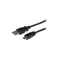StarTech 2m Micro USB Cable 1 x Type A Male USB 1 x Micro Type B Male USB Nickel-plated Connectors Black