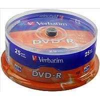 Verbatim DVD-R 16x Spindle Pk 25 43522