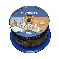 Verbatim DVD-R Printable Spindle Pack of 50 43533