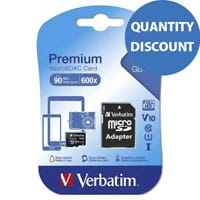 Verbatim Premium 64GB SDXC Micro Card with Adapter (Ref 44084) - Expandable Storage for Cameras and Smartphones