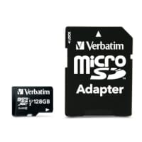 Verbatim Premium 128GB SDXC Micro Card with Adapter (Ref 44085) - High-Speed Data Transfer for Devices
