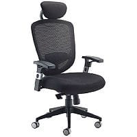 Arista Mesh High Back Task Operator Office Chair with Headrest Black KF72245