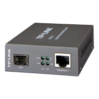 TP-Link MC220L - Fibre media converter - GigE - 1000Base-LX, 1000Base-SX, 1000Base-LH - RJ-45 / SFP (mini-GBIC) - up to 10 km - 850 nm / 1310 nm - for P/N: TL-MC1400