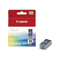 Canon CLI-36 BK/C/M/Y ( 1511B001 ) 4 Colours: Black, Cyan, Magenta, Yellow Ink Cartridge Original - for PIXMA iP100, iP100 Bundle, iP100 with battery, iP100wb, iP110, mini260, mini320