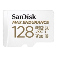 SanDisk Max Endurance - Flash memory card (microSDXC to SD adapter included) - 128 GB - Video Class V30 / UHS-I U3 / Class10 - microSDXC UHS-I