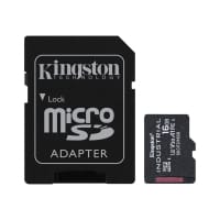 Kingston Industrial - Flash memory card (microSDHC to SD adapter included) - 16 GB - A1 / Video Class V30 / UHS-I U3 / Class10 - microSDHC UHS-I