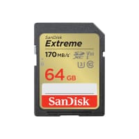 SanDisk Extreme - Flash memory card - 64 GB - Video Class V30 / UHS-I U3 / Class10 - SDXC UHS-I